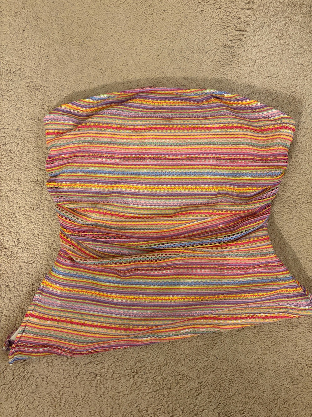Multicolor Striped Women's Tube Tob - Vibrant Summer Style